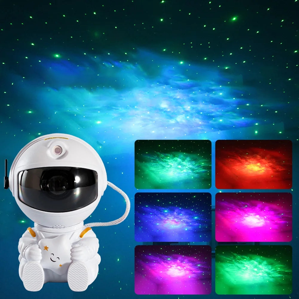 Astronaut Galaxy Stars Projector Night Light LED Spaceman Starry Sky Nightlights
